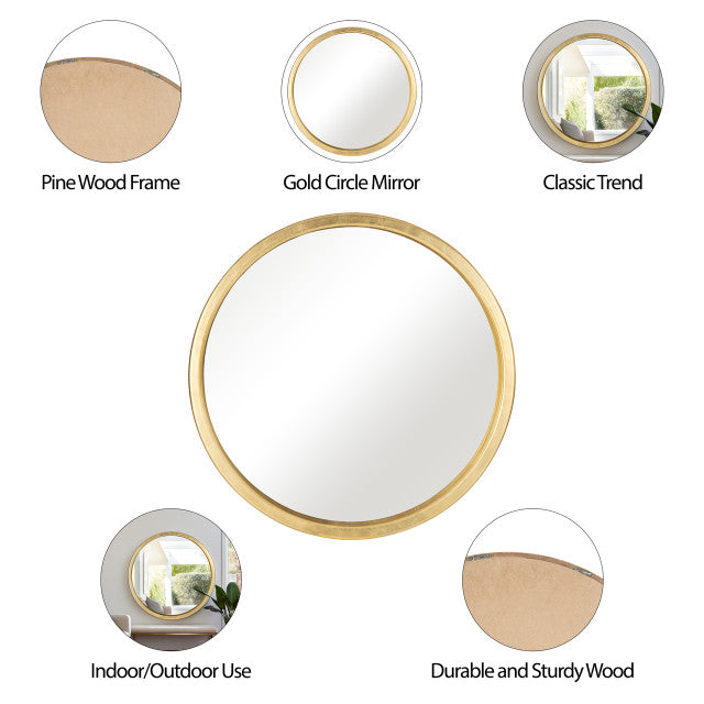 47'' X 47'' GOLD CIRCLE MIRROR