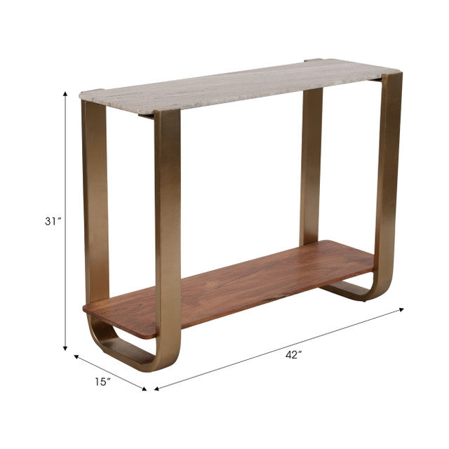 MARBLE TOP CONSOLE GOLD