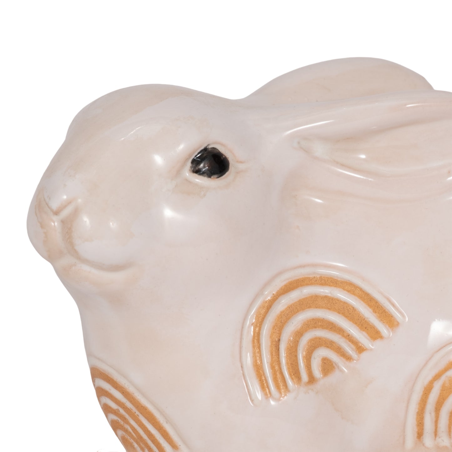 5" CERAMIC BUNNY WITH ARCH DESIGN