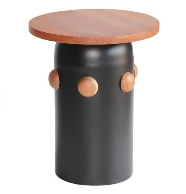 WOOD 20'' MODERN NEUTRAL SIDE TABLE