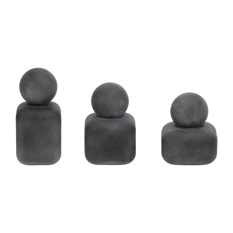 6" MASON BLACK GLASS LIDDEM BOTTLE