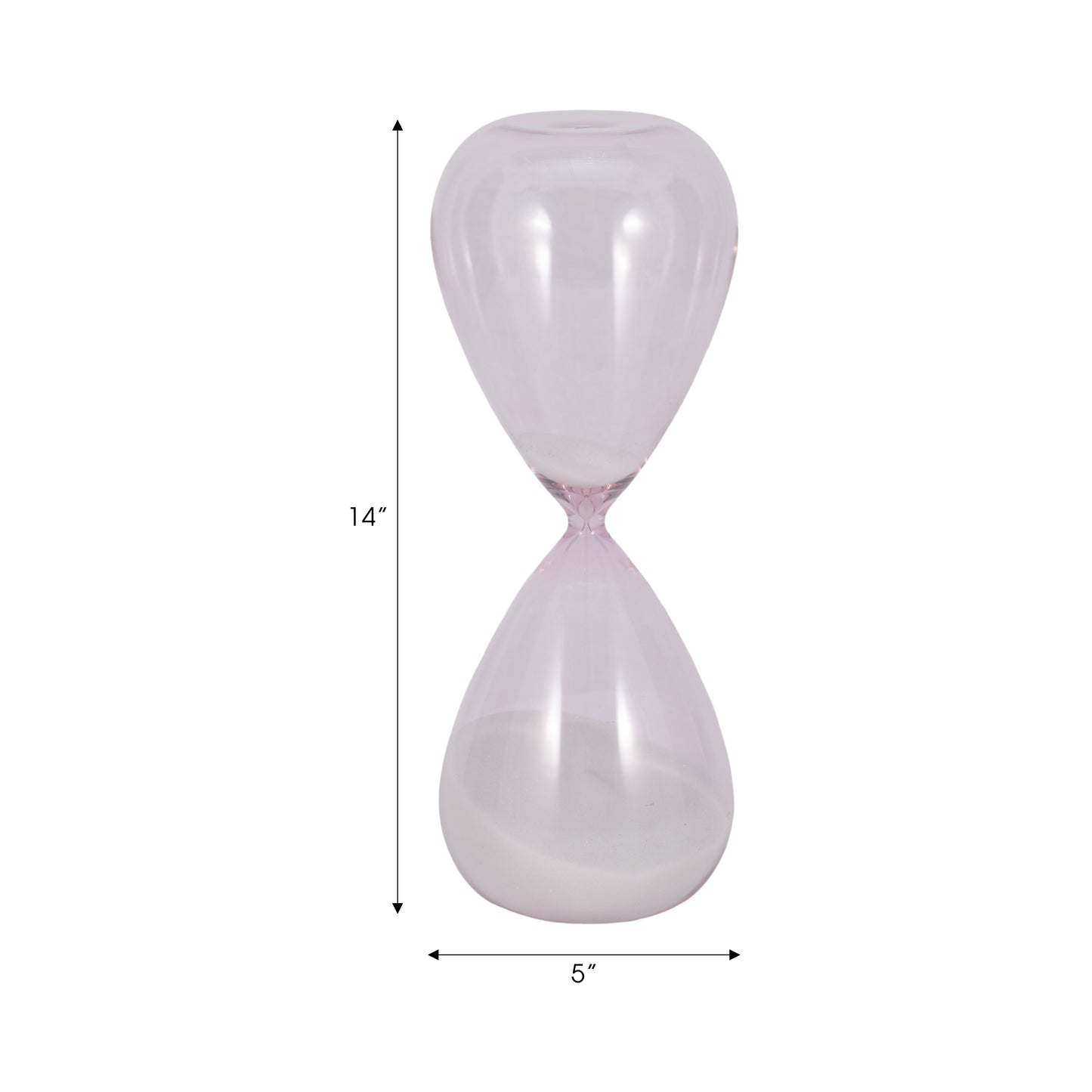 14" HAYLEY LARGE PINK HOURGLASS