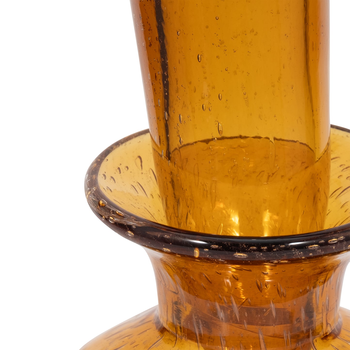 CLARIMOND RIDGED AMBER GLASS BOTTLE