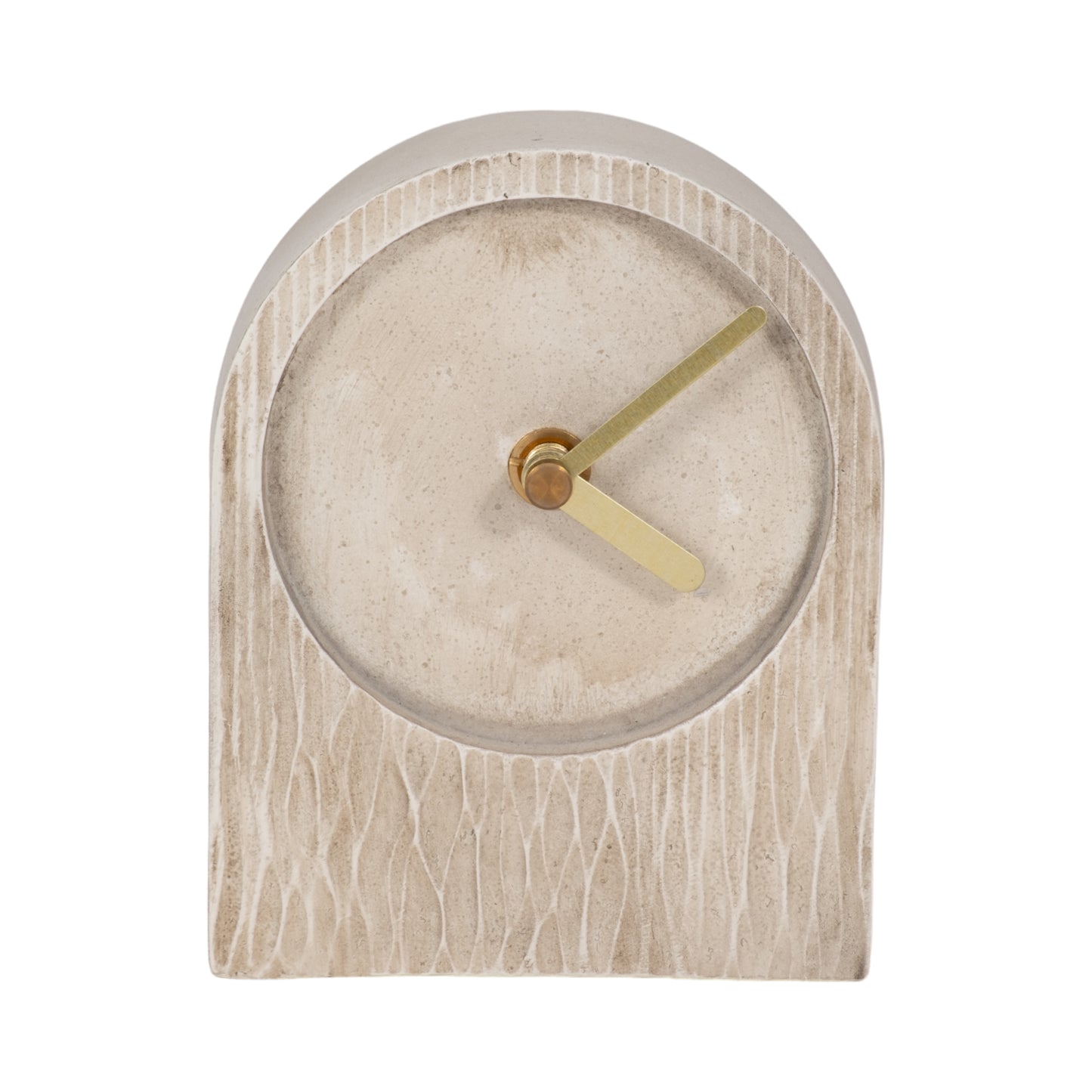 5" ARCH TABLE CLOCK IVORY