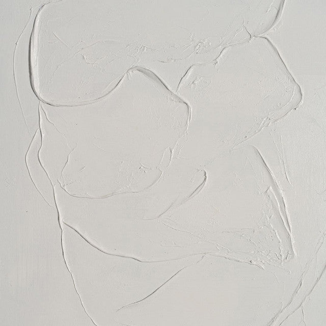 36'' X 48" ABSTRACT FACE ON CANVAS WHITE
