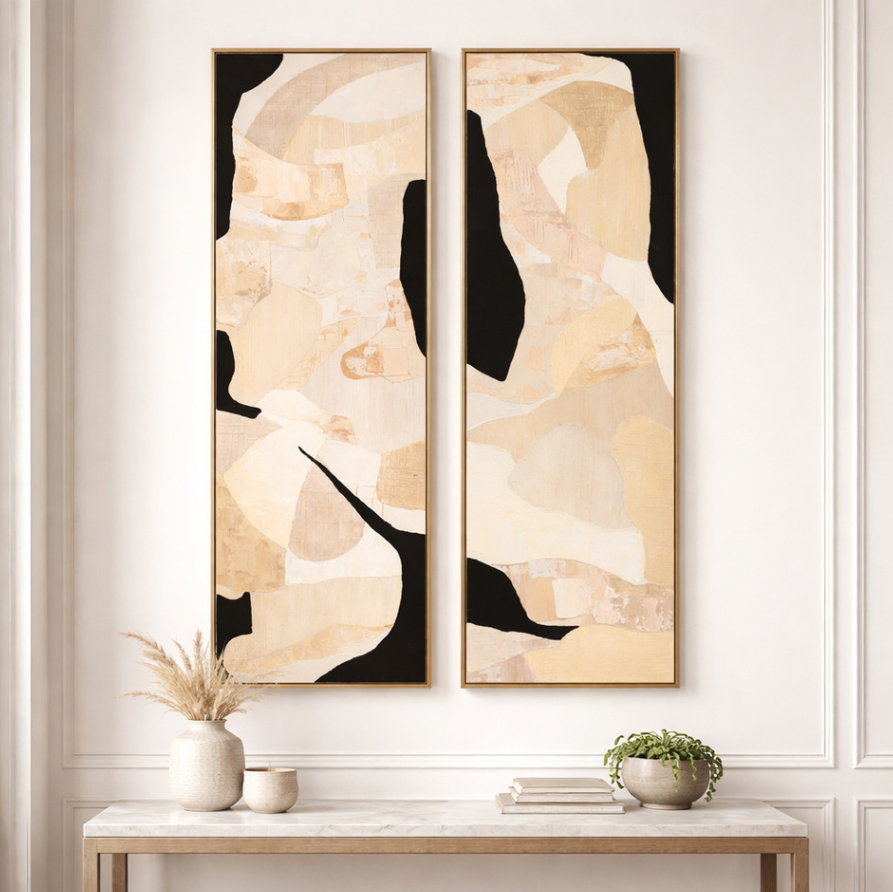 HANDPAINTED WALL ART VALENCIA SET 22''X70''