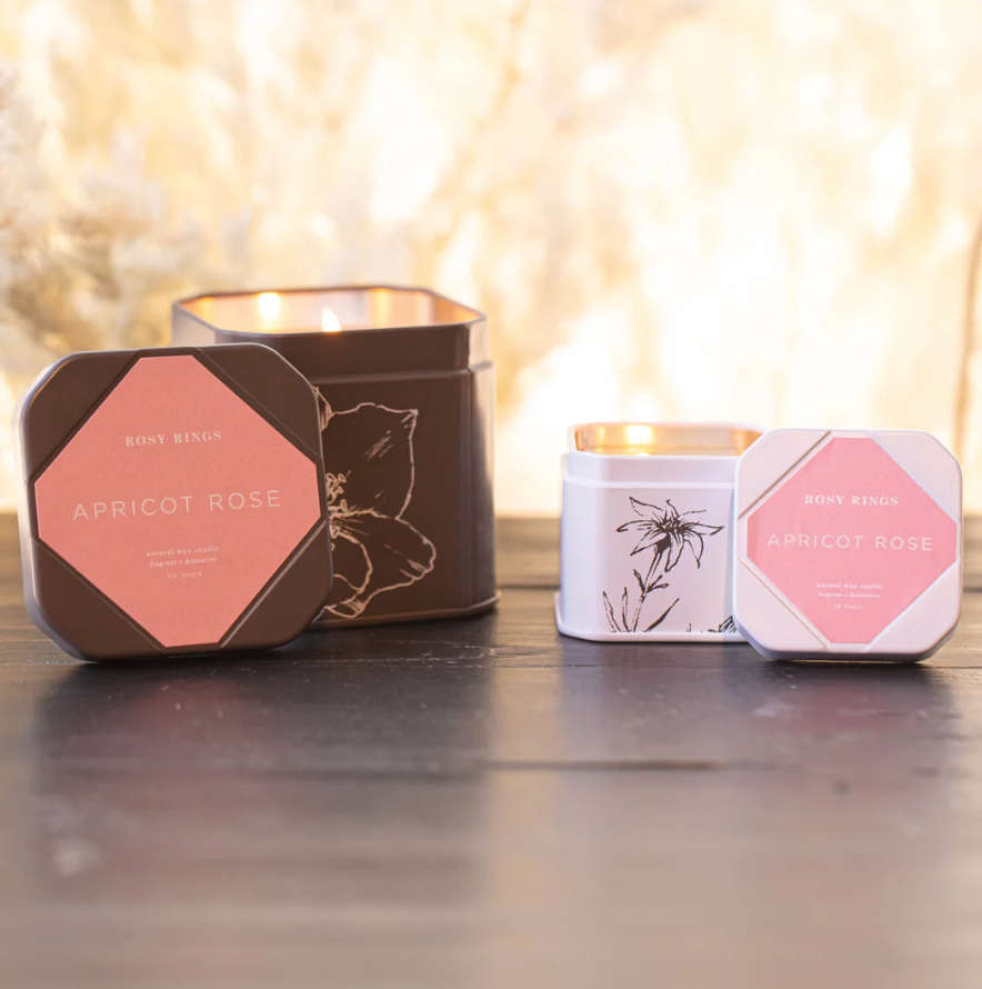 APRICOT ROSE TRAVEL TIN