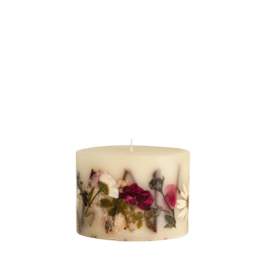 PETITE OVAL BOTANICAL CANDLE-APRICOT ROSE