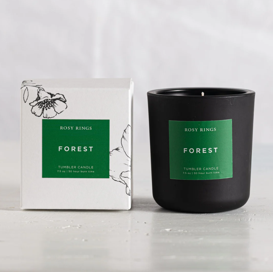 FOREST BOXED GLASS TUMBLER CANDLE
