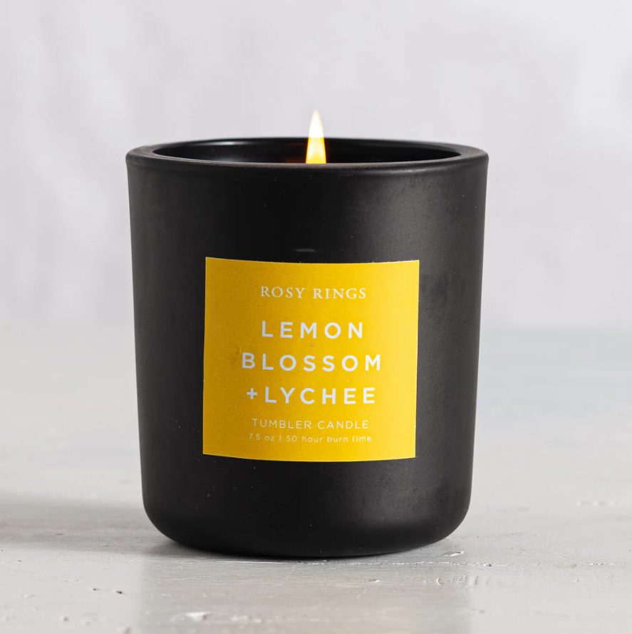 LEMON BLOSSOM & LYCHEE BOXED GLASS TUMBLER CANDLE