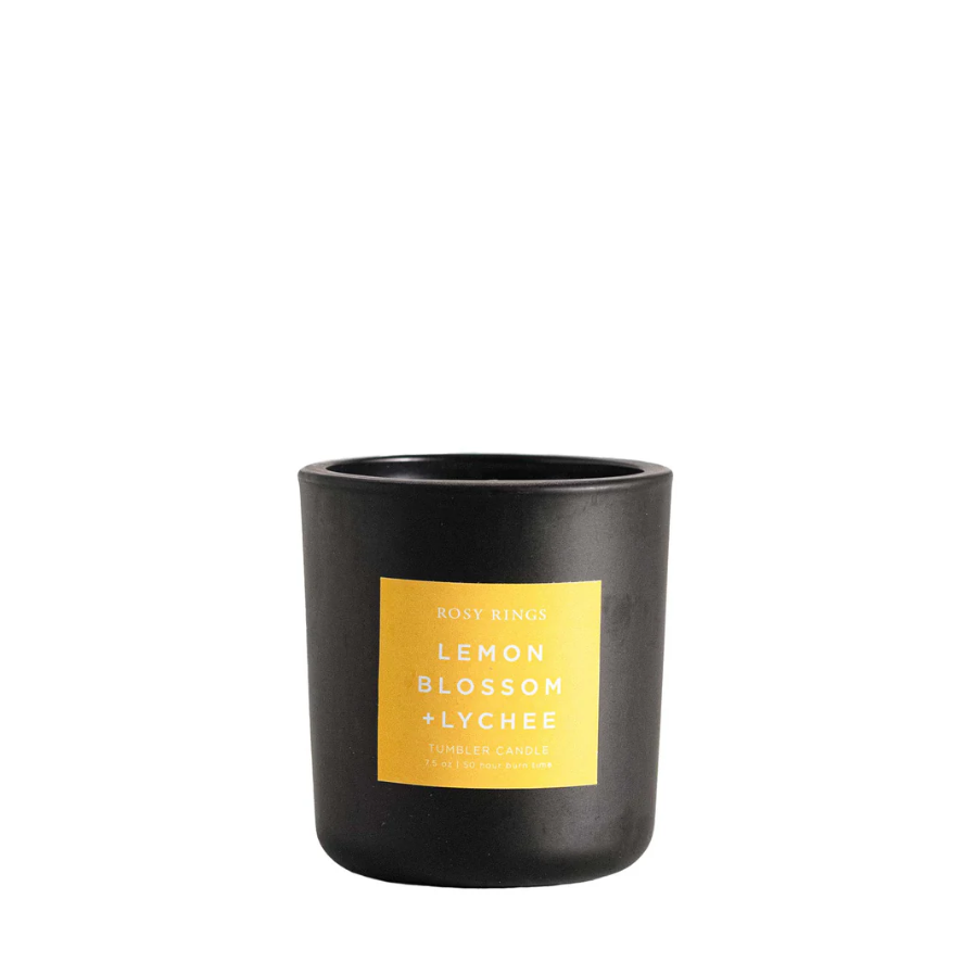 LEMON BLOSSOM & LYCHEE BOXED GLASS TUMBLER CANDLE