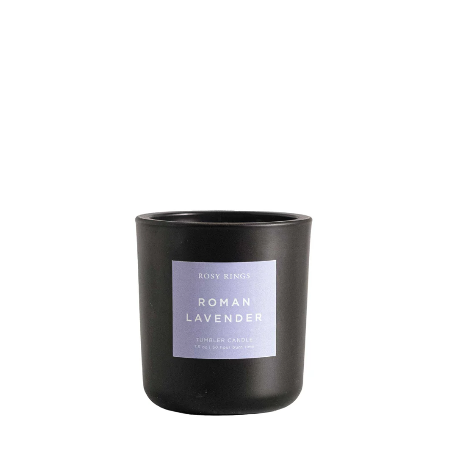 ROMAN LAVENDER BOXED GLASS TUMBLER CANDLE