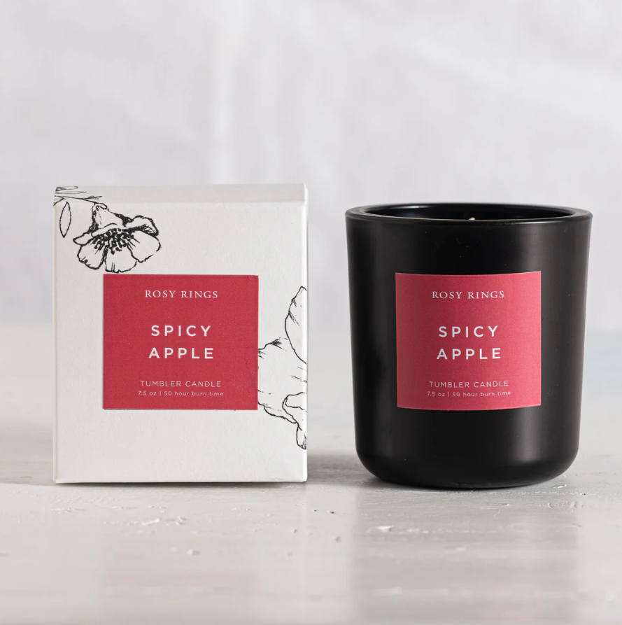 SPICY APPLE BOXED GLASS TUMBLER CANDLE