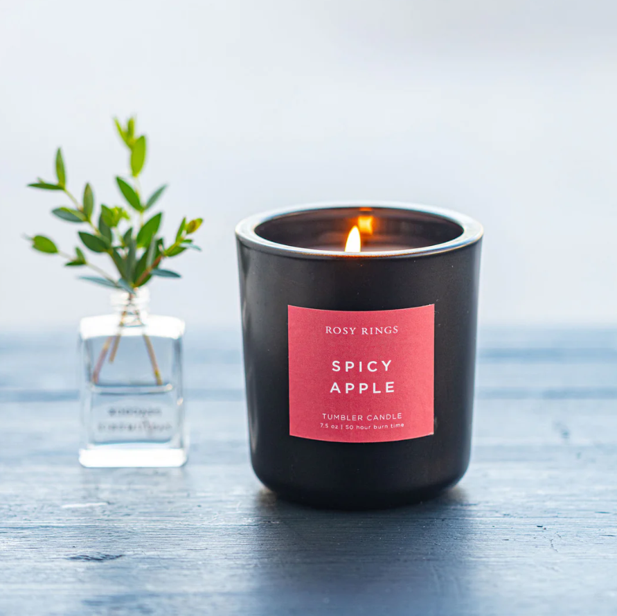 SPICY APPLE BOXED GLASS TUMBLER CANDLE