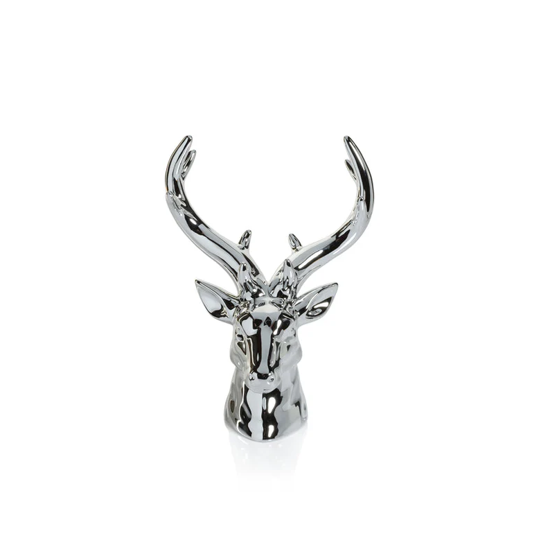 ROCKY MOUNTAIN CERAMIC STAG HEAD -SILVER/MEDIUM