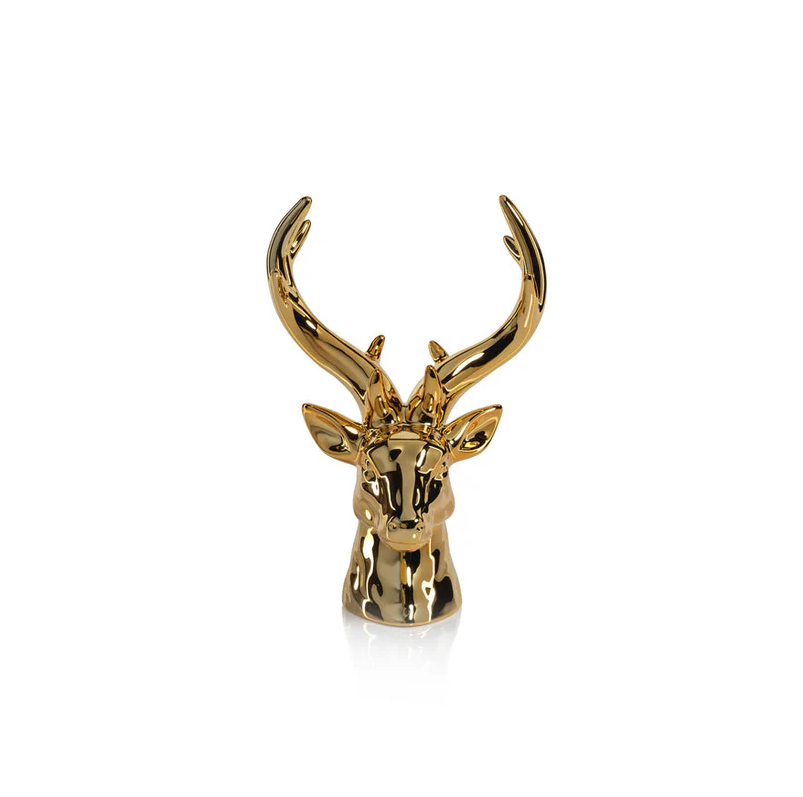 ROCKY MOUNTAIN CERAMIC STAG HEAD -GOLD/MEDIUM
