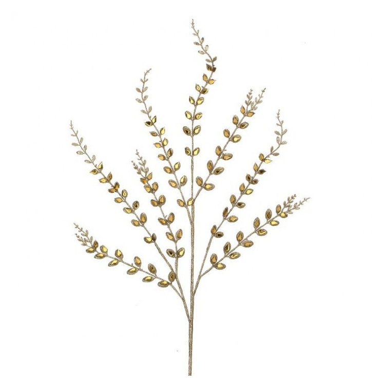 33'' JEWELED SMILAX LEAF SPRAY GOLD