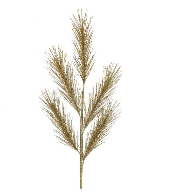 30'' GLITTER PINE SPRAY GOLD