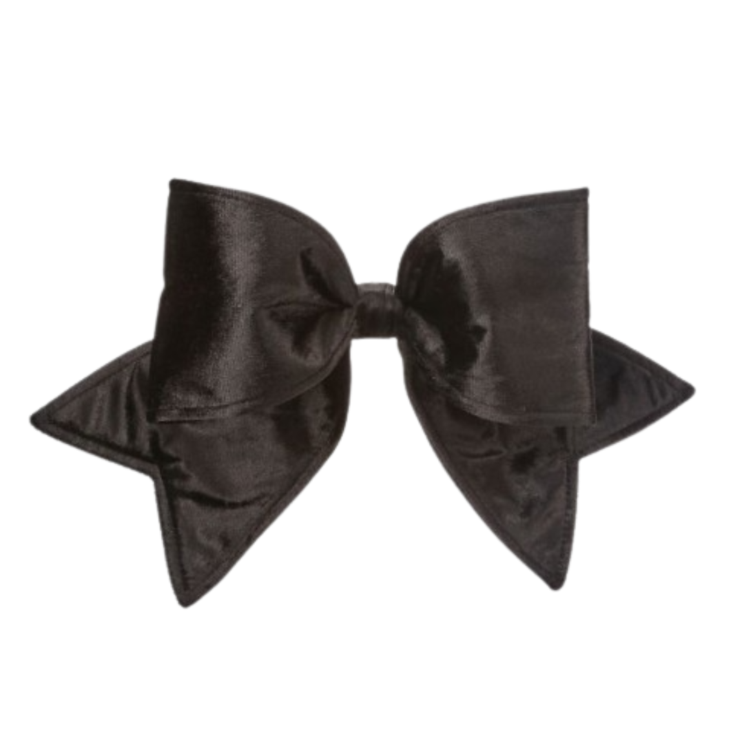 BLACK 16" OUTDOOR VELVET UV BOW