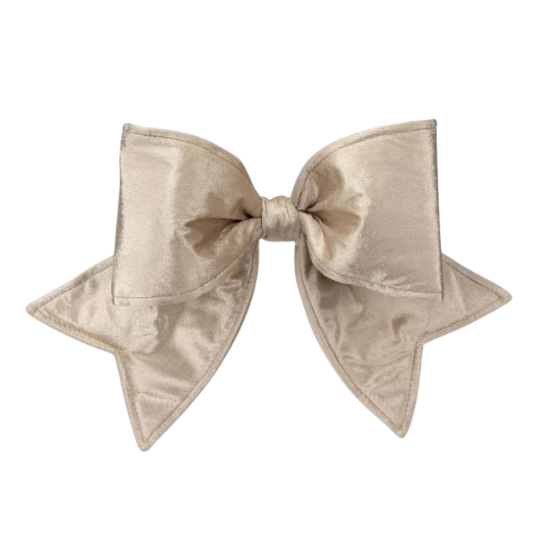 24" VELVET BOW CHAMPAGNE
