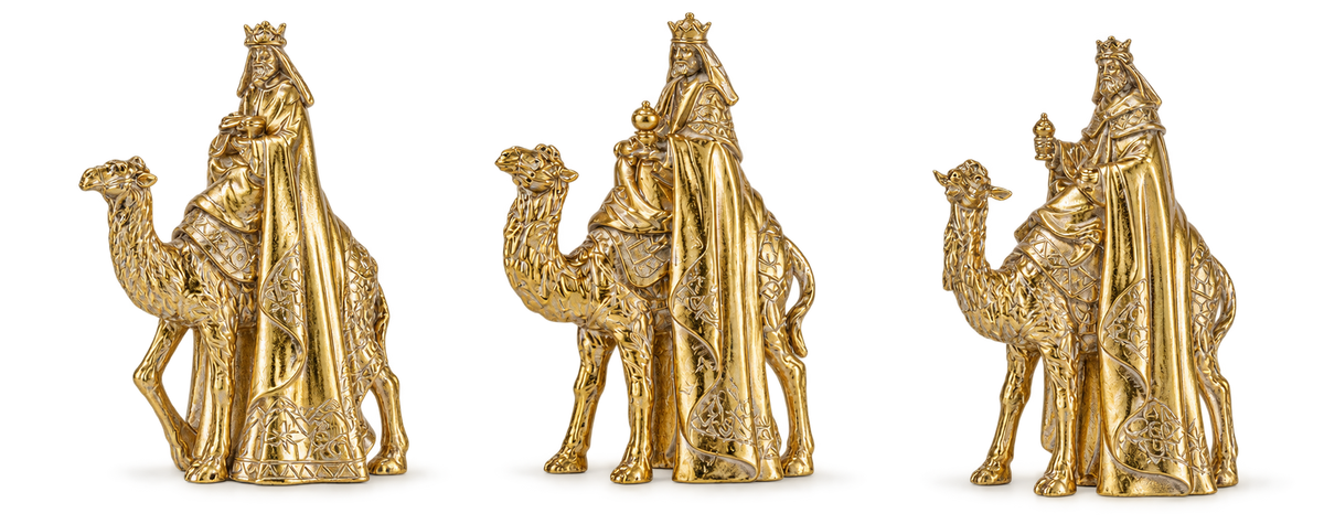 11'' RESIN GILDED THREE KINGS