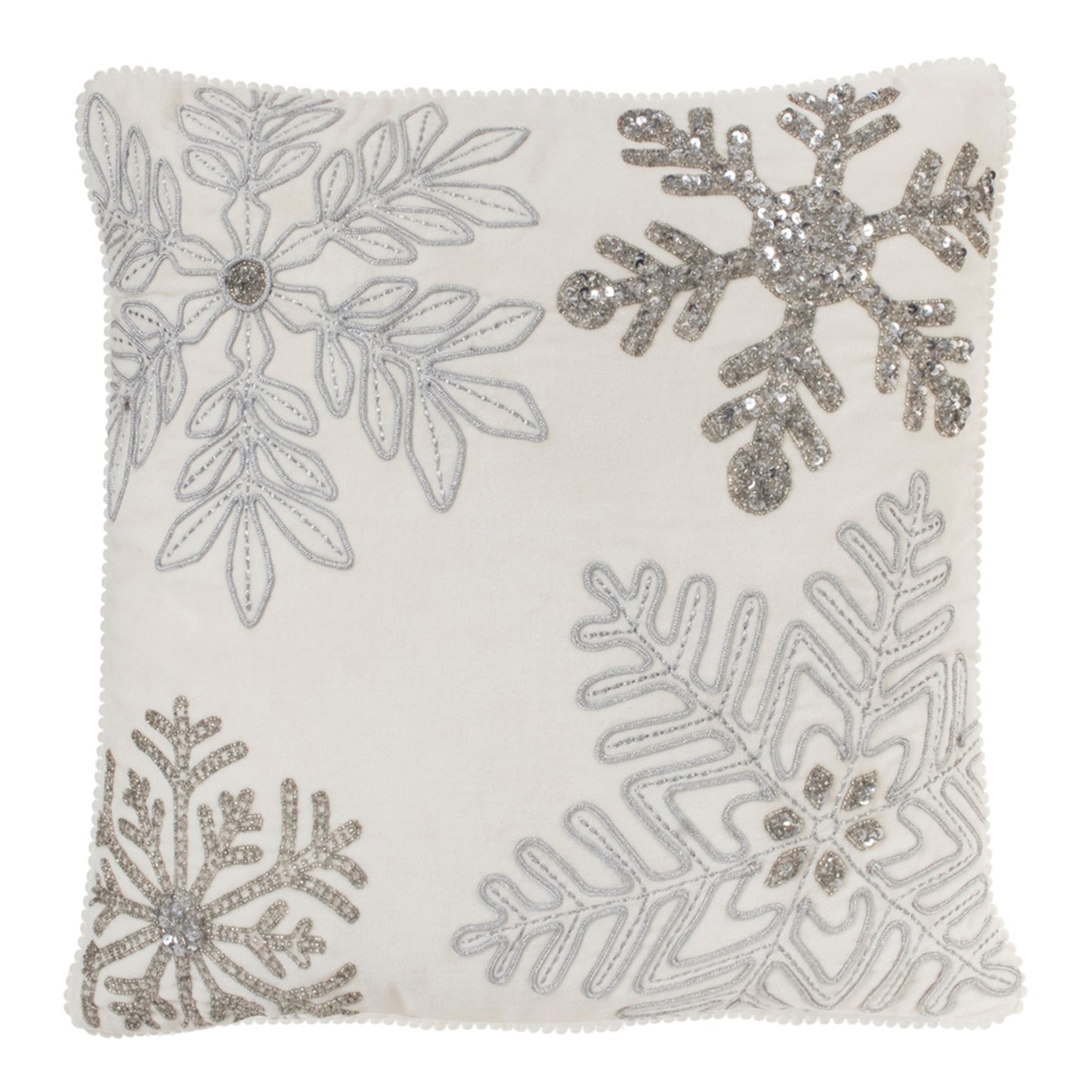 SNOWFLAKE PILLOW 16"
