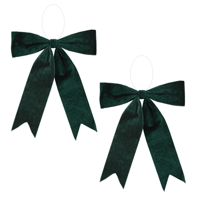 EMERALD BOW ORNAMENT 16"W 16.5"
