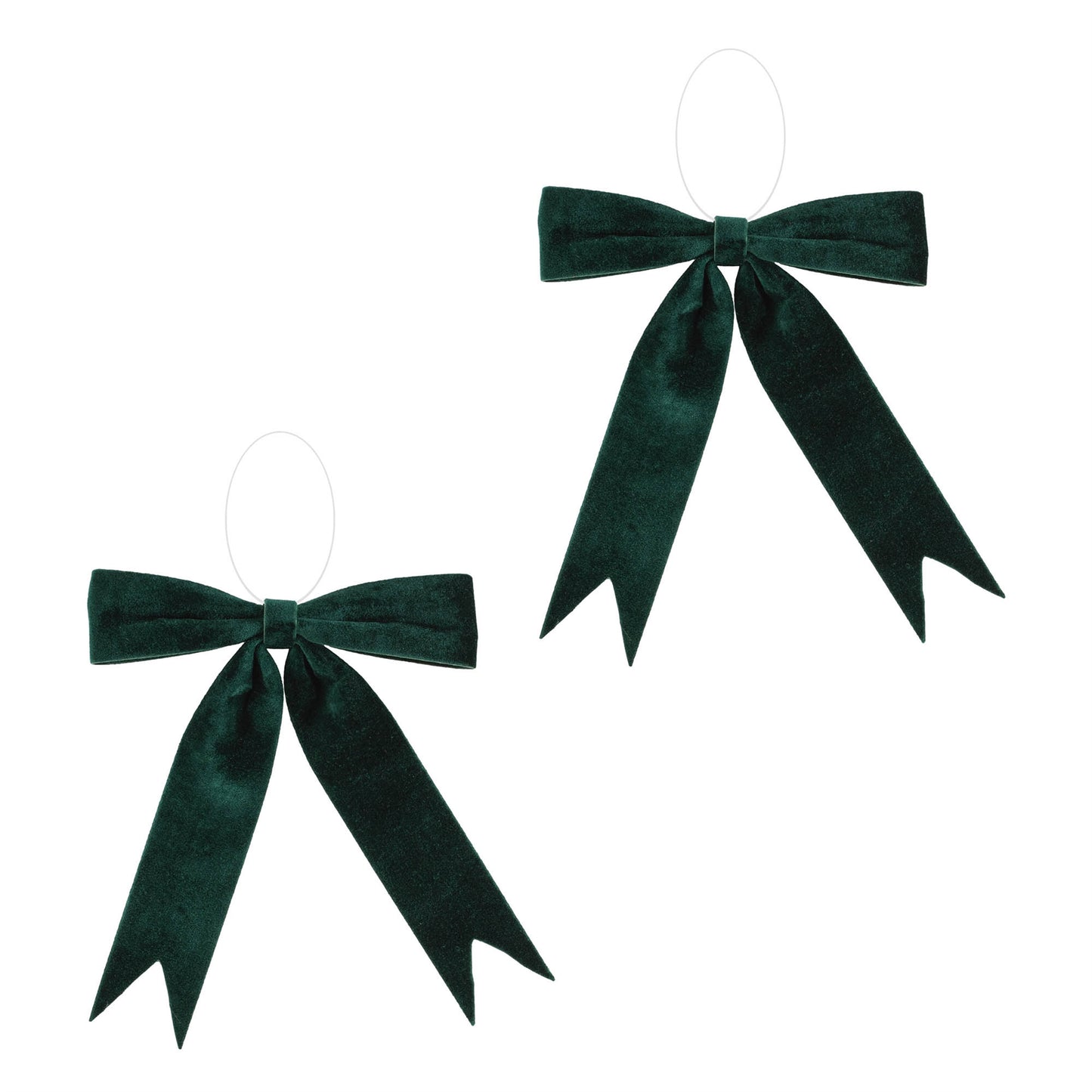 EMERALD VELVET BOW ORNAMENT 13"W X 13"W