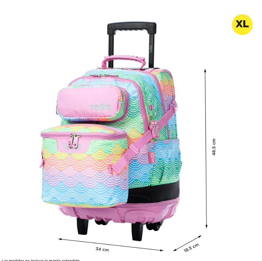 TOTTO MORRAL RUEDAS VARAL ARCOIRIS
