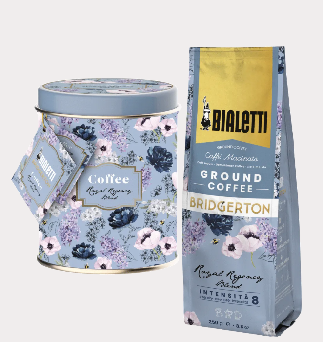 BIALETTI BRIDGERTON GIFT TIN ROYAL REGENCY GROUND COFFEE