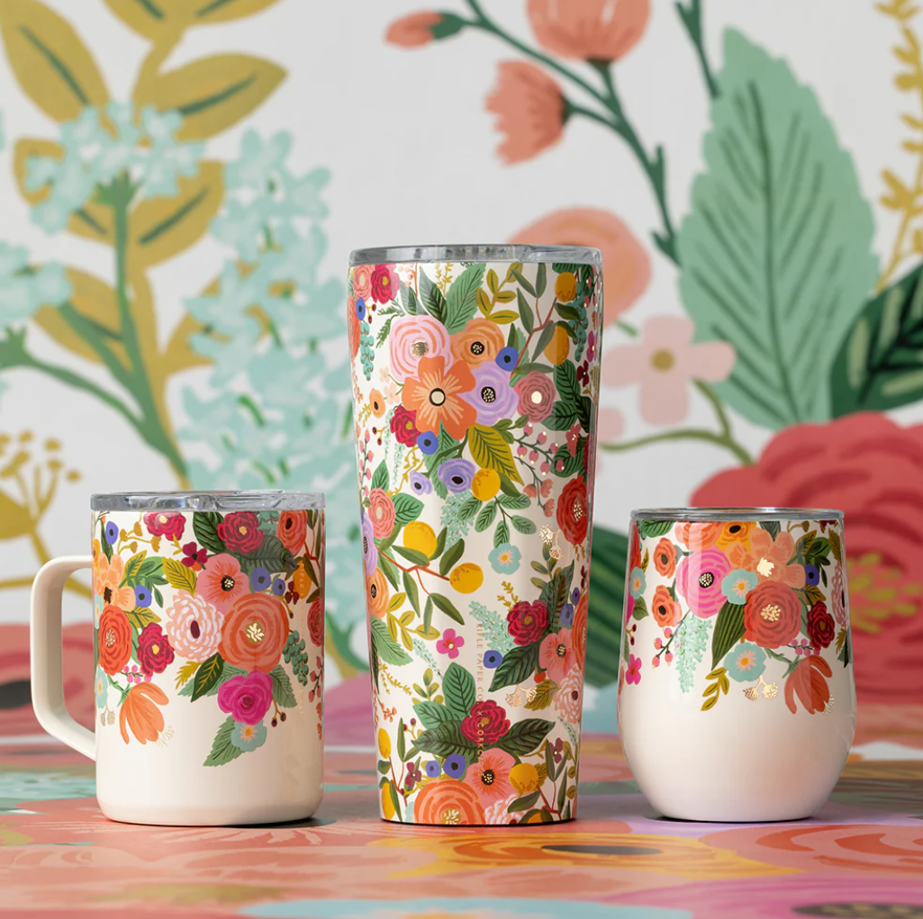 MUG-16OZ RIFLE PAPER-GARDEN PARTY CREAM