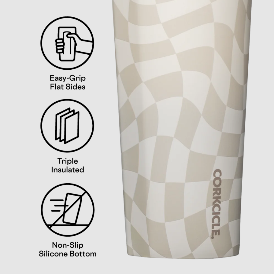 COLD CUP WAVY CHECKERBOARD -24OZ