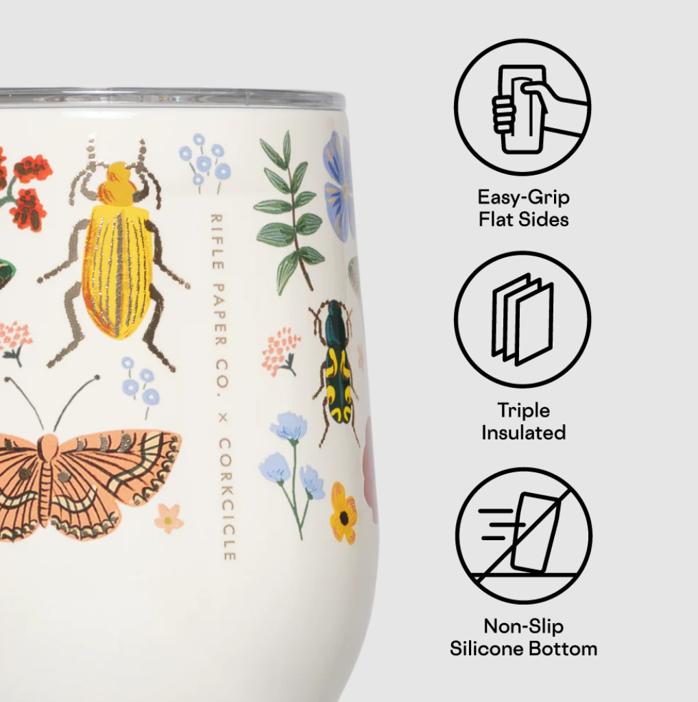 STEMLESS-12OZ RIFLE PAPER-CURIO CREAM