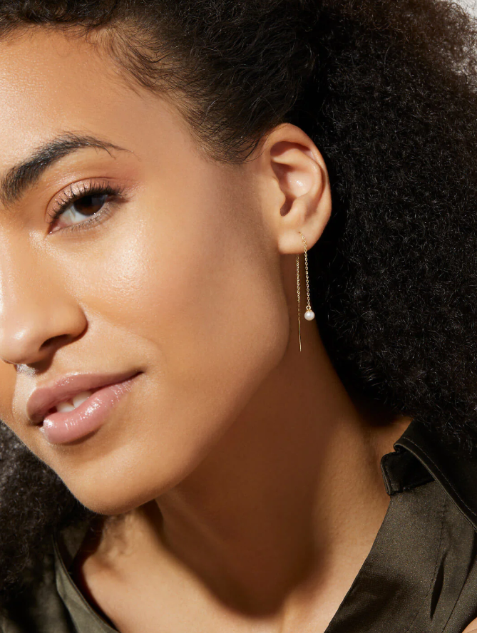 ANA LUISA PEARL EARRINGS THREADER- ABRIELLE