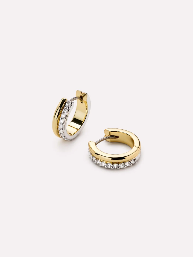 ANA LUISA HUGGIE EARRINGS-ASHER PAVE