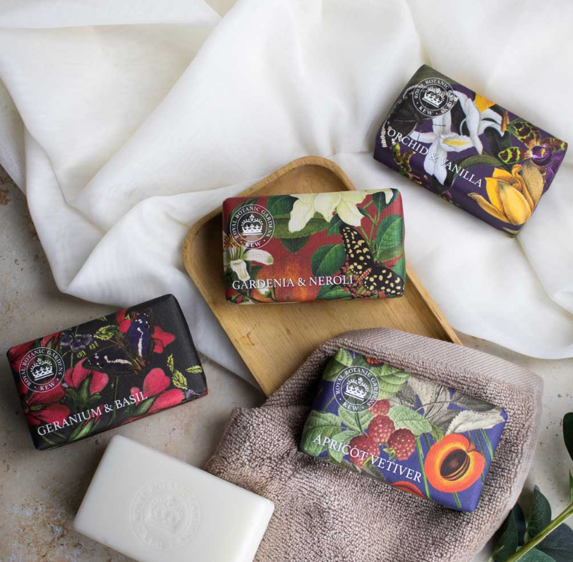 KEW GARDENS GERANIUM & BASIL SOAP BAR