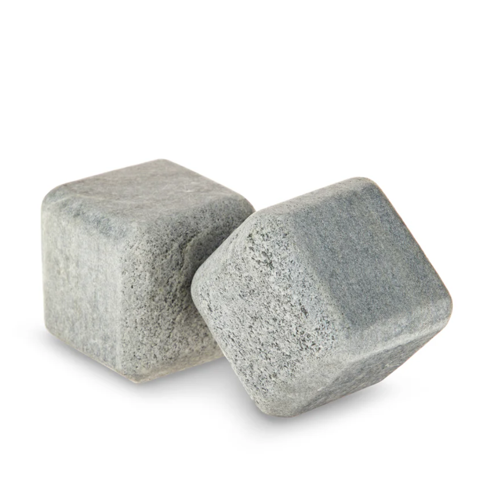 GLACIER ROCKS LARGE SOAPSTONE CUBES SET OF 2