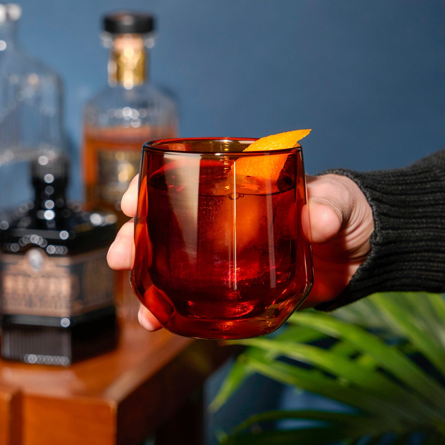 DOUBLE WALLED AURORA TUMBLERS IN AMBER (2)