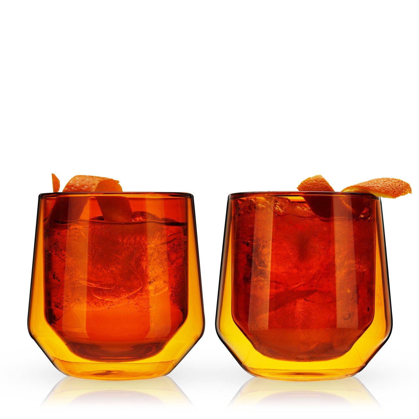 DOUBLE WALLED AURORA TUMBLERS IN AMBER (2)