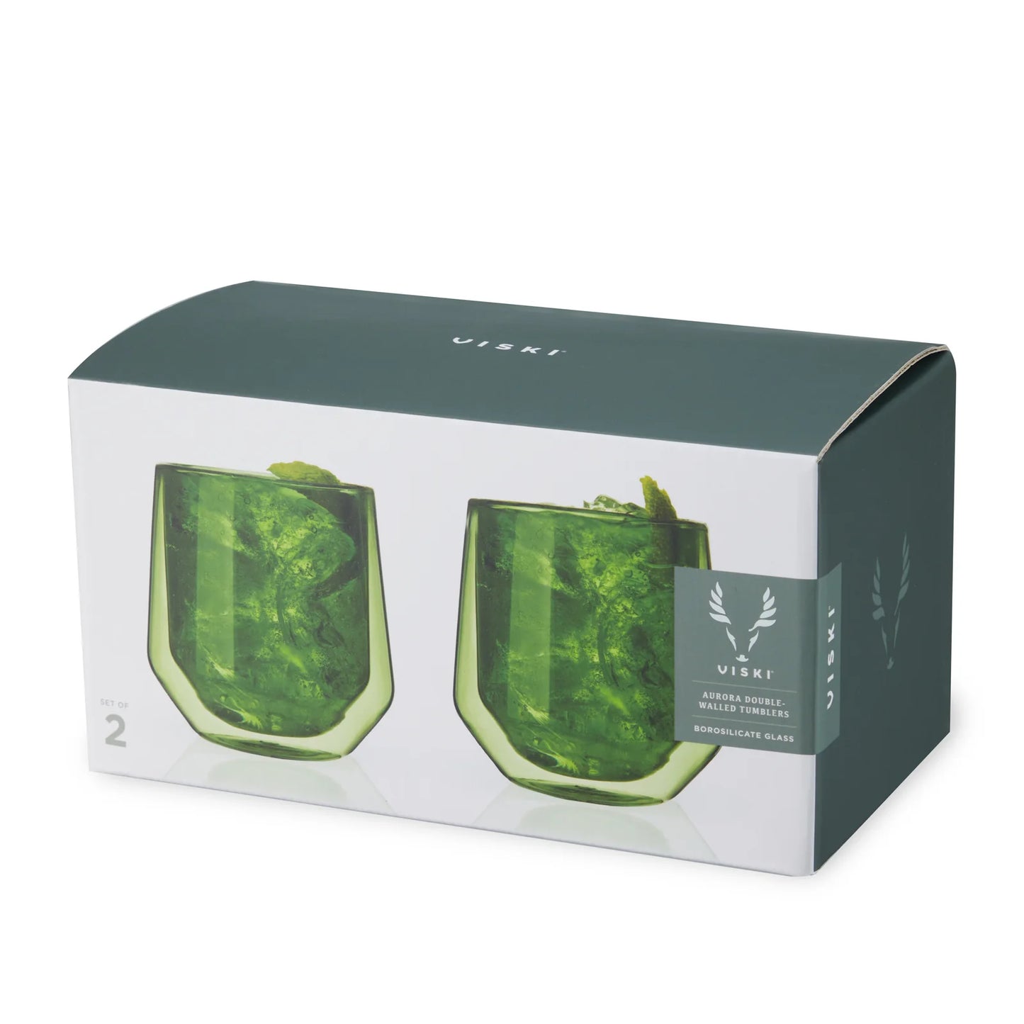 DOUBLE WALLED AURORA TUMBLERS IN GREEN (2)