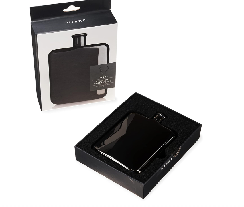 WARREN 6OZ GUNMETAL FLASK BY VISKI