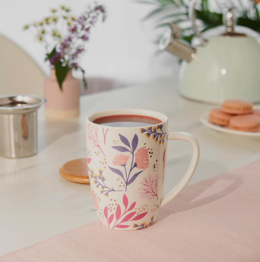 BAILEY BOTANICAL BLISS CERAMIC TEA MUG & INFUSER