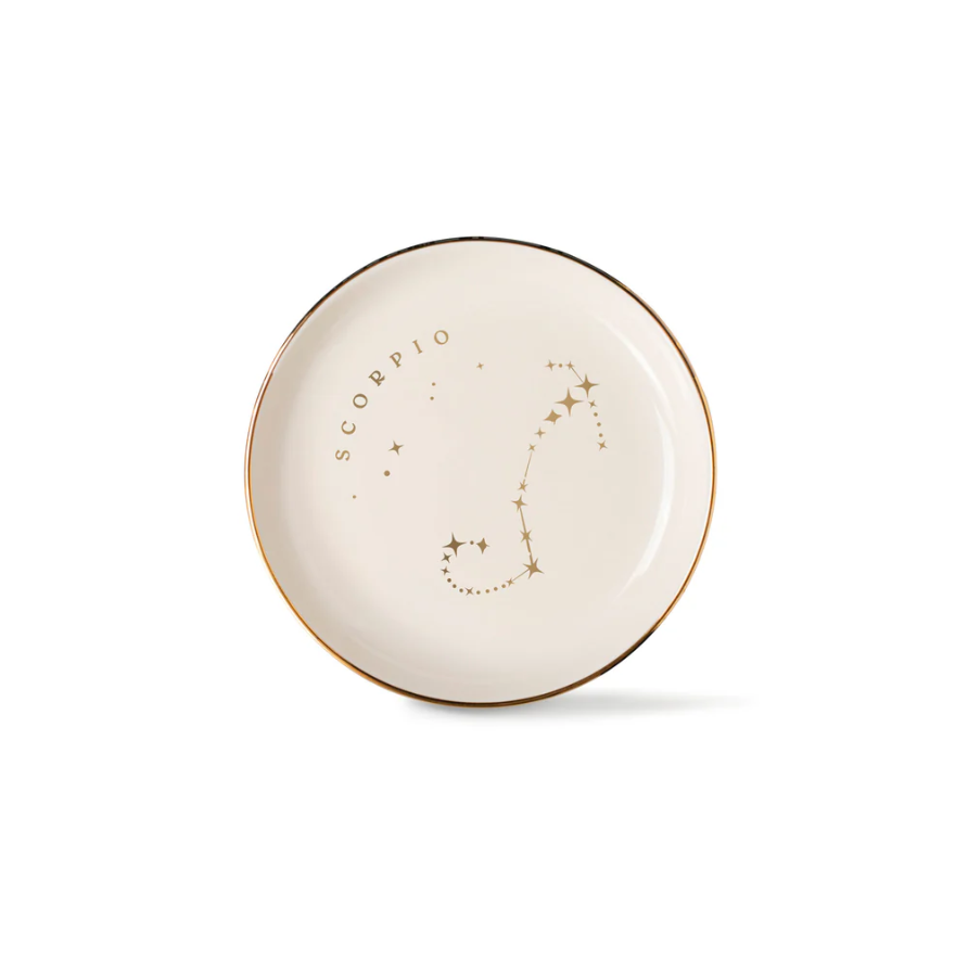 STARRY SCORPIO ZODIAC PEDESTAL DISH