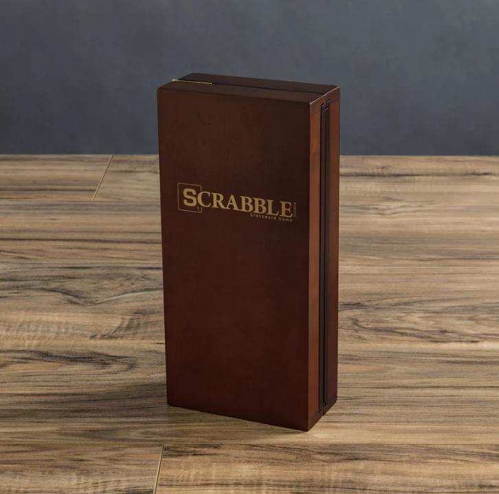 SCRABLE DELUXE TRAVEL BOX WOOD
