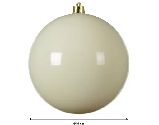 5'' BAUBLES SHATTERPROOF SHINY-WOOL WHITE