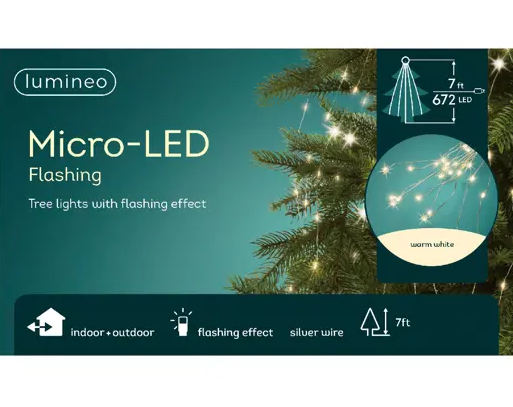 672 MICRO LED TREE BUNCH FLASHING EFFECT WARM WHITE