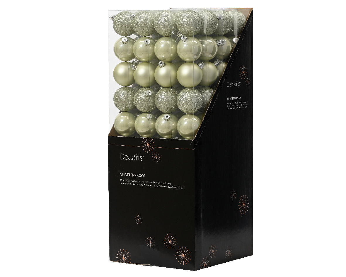 BAUBLES POLYST TUBE 10 2.4IN WHITE MINT
