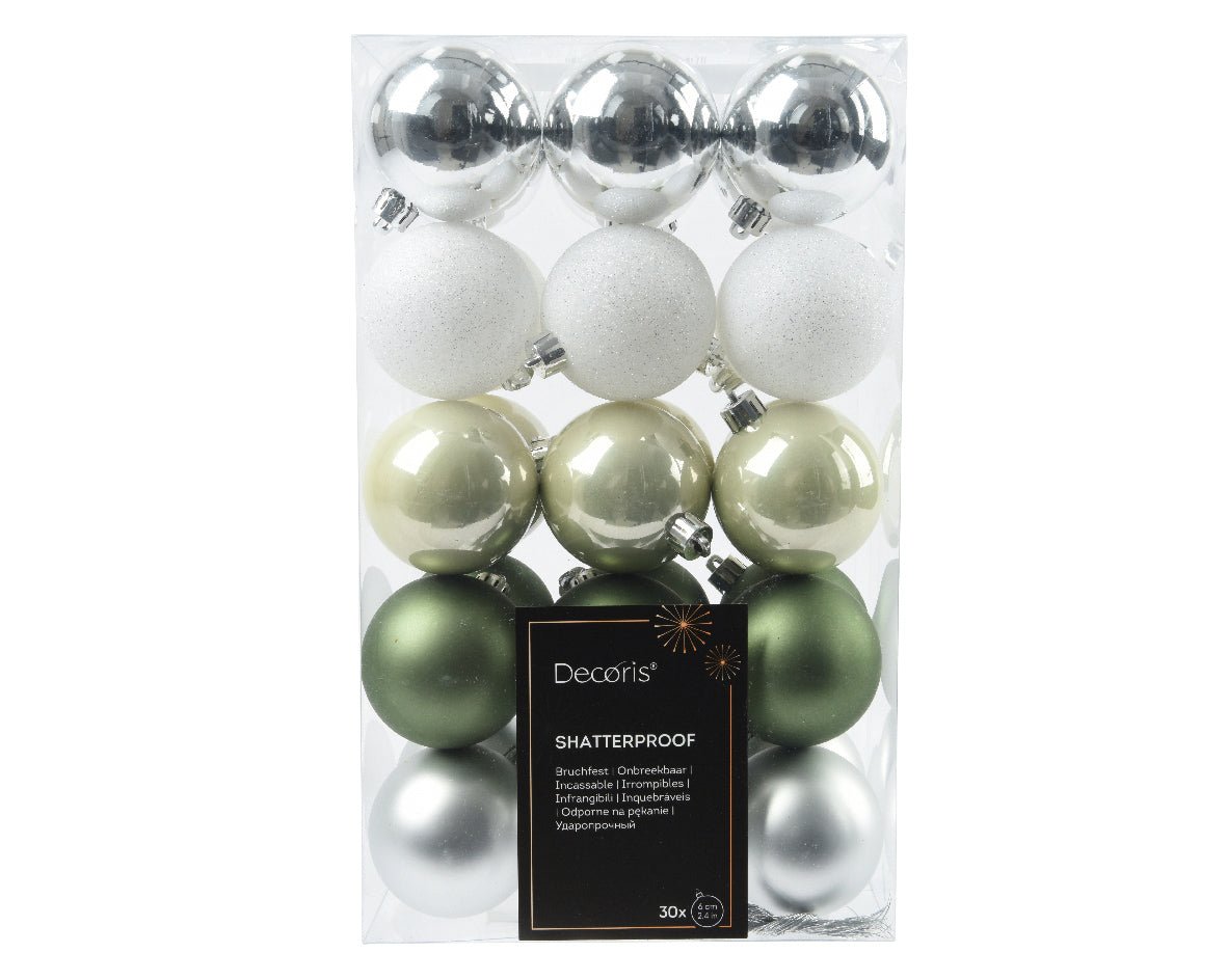 BAUBLES SHATTERPROOF MIX-GREEN
