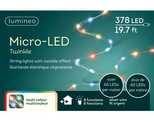 378 MICRO LED EXTRA DENSE LIGHT 8 FUNCTION- MULTI COLOR