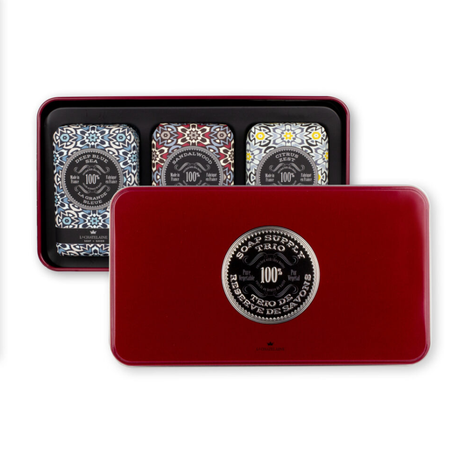 LA CHATELAINE RED SOAP TRIO
